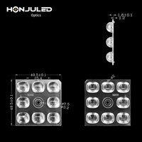 HONJU Lentille optique LED multi-sources 8-en-1 personnalisée à haute efficacité pour éclairage extérieur, pour projets commerciaux, commande en gros