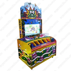 Máquina de juego de percusión para niños que funciona con monedas para niños Arcade Wani Cocodrilo Panic Hammer