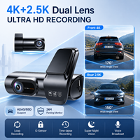 Grosir Pabrik Dash Cam 4K 5.8G WiFi 2 Lensa Depan 4K Belakang 2.5K DVR Mobil Penglihatan Malam G-Sensor AI Dash Cam Mobil dengan ADAS BSD