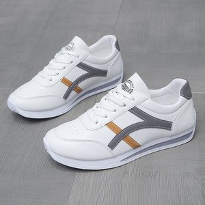 Zapatillas deportivas retro para mujer con bloques de color, con cordones, suela ligera y suave, antideslizantes, para caminar a diario, informales. - Product Image 6