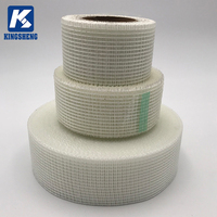 Pita Bahan Dinding Jaring Fiberglass Perekat Sendiri Berkualitas Tinggi Bebas Alkali 45g/m2 C-Glass untuk Retak Drywall 20-300M