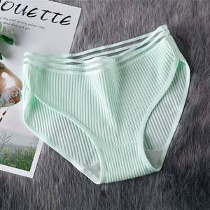 Celana Dalam Wanita Katun Berongga, Garis-garis, Pinggang Rendah Lembut Ramah Kulit Wanita 2022 - Product Image 5