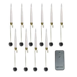 Nouvelles bougies décoratives sans fil à LED pour sapin de Noël, bougies décoratives pour la maison, bougies magiques à LED, ensemble de bougies coniques - Product Image 2