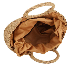 En gros femmes d'été en paille de <span class=keywords><strong>raphia</strong></span> naturel sac de plage de paille sac fourre-tout - Product Image 6