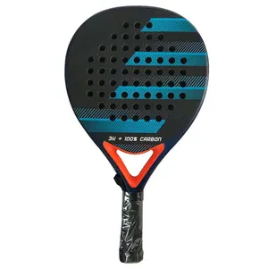 Raquette de padel en carbone avec logo personnalisé de forme ronde