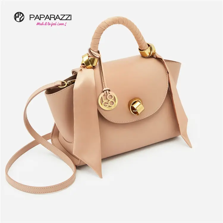ZB195 Vegan PU leather ribbon decor satchel borse di lusso borse per le donne borsa di marca famosa 2023 borse a mano da donna con logo
