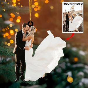 Vài trang trí, Cá nhân hoá hình ảnh tùy chỉnh hình dạng Acrylic đồ trang trí quà tặng cho cặp vợ chồng nhà cây giáng sinh trang trí treo - Product Image 4