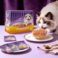Nouvelle Pâtée Hydratante pour Chat 85g au Lait de Chèvre et Poulet Déchiqueté, Friandise pour Chats Pêcheurs, Chatons et Adultes OEM ODM