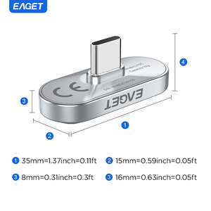 EAGET U10C <span class=keywords><strong>Memoria</strong></span> USB, Unidad <span class=keywords><strong>Flash</strong></span> USB-C 3.2 con Indicadores LED, Unidad <span class=keywords><strong>Flash</strong></span> Metálica de 120 MB/S, Unidad <span class=keywords><strong>Flash</strong></span> USB, Pendrive - Product Image 3