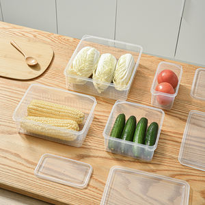 Récipients de stockage de fruits de plateau de vidange amovible à la maison pour plateau de légumes de réfrigérateur avec couvercle - Product Image 3