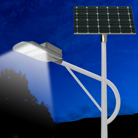 Lampadaire Solaire Extérieur 100W 150W 200W 250W, Étanche IP65, Lampe Routière LED avec Batterie LiFePO4 et Panneau Monocristallin