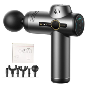 Mini pistola de masaje de mano con carga tipo C de alta calidad, función Musical de 6 velocidades para masaje muscular de tejido profundo de percusión corporal - Product Image 1