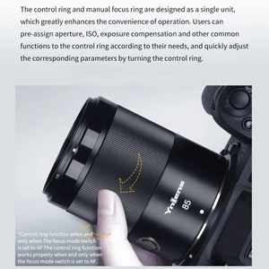 <span class=keywords><strong>Yongnuo</strong></span> เลนส์ Df DSM F1.8z Yn85mm สำหรับกล้อง nik** มิลเลอร์เลสเฟรมเต็มเลนส์ F1.8 85มม. สำหรับ NIK ** Z6 Z7 Z50 ZFC Z5 - Product Image 3