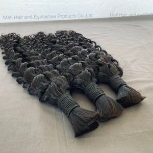 Extensions de cheveux naturels sans trame, mèches de cheveux humains pour tresses, mèches de cheveux naturels bouclés - Product Image 1