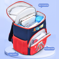 Sac à dos de maternelle motif robot, fermeture éclair, imperméable, ultra-léger, antibactérien, protection dorsale renforcée