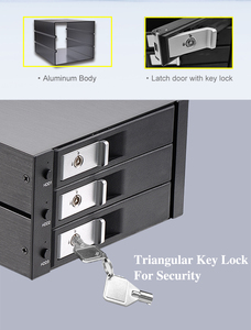 带冷却风扇的非estech <span class=keywords><strong>3</strong></span>托架热插拔存储<span class=keywords><strong>3</strong></span>.5英寸硬盘笼SAS SATA <span class=keywords><strong>2</strong></span>光驱机箱 - Product Image 3