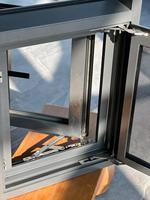 Ventanas Abatibles de Diseño Moderno, Resistentes a Huracanes, de Aleación de Aluminio, Doble Vidrio Templado, para Cocina, Acero Inoxidable, Venta al Por Mayor