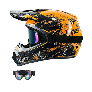 Unisex ABS Volledig Gezicht Racehelm met Klittenbandsluiting voor Volwassenen, Geschikt voor Alle Seizoenen, Mountain Downhill, Gokart, Off-road Motorfiets - Product Image 1