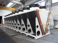 Refroidisseur industriel à air sec avec échangeur de chaleur en aluminium et ventilateur EC pour machine à eau glycolée, contrôle de vitesse variable