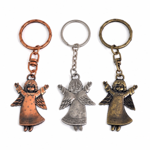 Lovely Happy Angel Metal Keyholder Decorative Key Chain <b>Ornament</b> For Handbag Backpack And <b>Car</b> Keys Hanging - Product Image 1