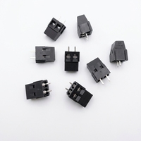 Connecteur de bornier PCB à vis noir 2 broches 5,0 mm, 300 V 10 A, KF128V-5.0-2IN, fourni par l'usine