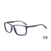 Lunettes de sport TR90 à monture intégrale pour cyclisme, verres anti-lumière bleue, revêtement hydrofuge, style décontracté rectangulaire léger, vente en gros OEM