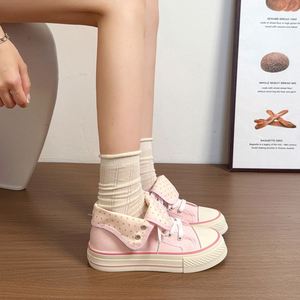 Zapatillas de Lona de Estilo Coreano con Puntos, Diseño Original, Novedad 2026, Modernas, Versátiles y Casuales para Mujer - Product Image 2