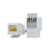 Connecteur Réseau Femelle RJ45 Keystone Jack 8P8C sans Outil à 90 Degrés AMP CAT6 UTP, Fourniture d'Usine