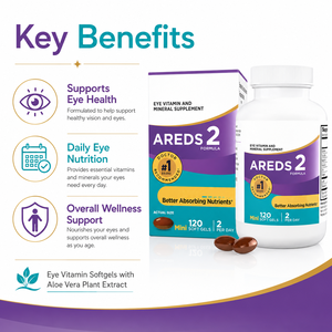 AREDS 2 ฟอร์มูล่า วิตามินและแร่ธาตุเสริมสำหรับดวงตา 210 เม็ดซอฟต์เจลขนาดเล็ก 2 เม็ดต่อวัน เพื่อสุขภาพดวงตา - Product Image 3