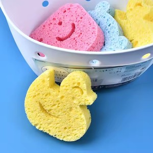Esponja de celulosa para baño de bebé natural, respetuosa con el medio ambiente, artesanías de plástico biodegradable - Product Image 3