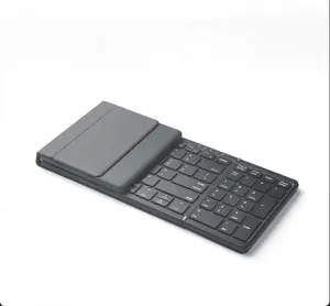 NEUSCHwarzes Layout digitale Tasten faltbar bt Lederhülle Klaviatur qwerty mit drahtloser Tastatur für Telefon Laptop Tablet