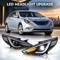 Kit de phares LED haute performance PCS H36 pour Hyundai Sonata 2011-2014 avec lentille à double faisceau et DRL blanc – Amélioration des performances