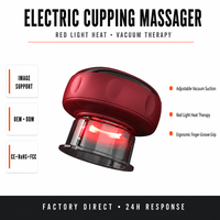 Ensemble de ventouses électriques thérapeutiques rechargeables, appareil de massage chauffant en plastique pour méridiens, instrument de massage par aspiration sous vide pour le corps