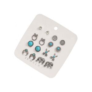 One Set Stud Earrings for Women Simple Geometric <b>Small</b> Earrings <b>Wedding</b> Bridal Jewelry - Product Image 5