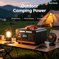 Station d'alimentation portable 300W LiFePO4, générateur solaire léger pour les pannes de courant, les coupures de service, le camping et les situations hors réseau
