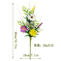 Tiges de marguerites artificielles pour la décoration de la maison, plantes vertes, bouquets de mariage printaniers de Pâques
