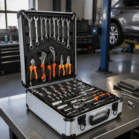 186 Piece Tool Set Trolley Suitcase Aluminum Case Four Layer Hardware Combination Kit for Auto Repair Home Use