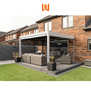 Thanh lịch đương đại pergola tự động điện Flap cửa chớp vườn sang trọng cư trú bên hồ bơi cao cấp nhôm pergola - Product Image 1
