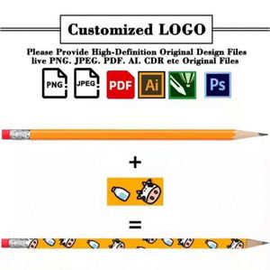 Classic High Quality Hb Wood Hexagon Soft Poplar With <b>Eraser</b> School Office Supply Pencil Wooden Custom Promotional Gifts - Product Image 4