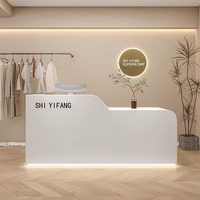 Comptoir multifonctionnel pour salon de beauté, magasin de vêtements, hôtel, salle de sport, réception, design minimaliste moderne en bois, luxe léger, haut de gamme