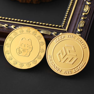 Logotipo personalizado oro brillante desafío gato monedas para <span class=keywords><strong>comprar</strong></span> - Product Image 2