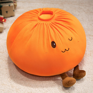 Coussin de dossier créatif en forme de grand pain vapeur, en peluche, rembourré en coton PP et polyester doux, pour la maison et les personnes paresseuses - Product Image 5