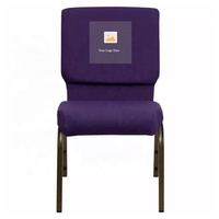 Vente en gros de chaises de théâtre empilées par les fabricants Sièges d'église en métal pour l'auditorium en tissu à bas prix avec accoudoirs pour le hall et l'école