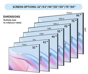 Trong nhà 32 43 50 55 65 inch treo tường LCD kỹ thuật số biển hiển thị độ sáng cao hẹp cạnh siêu mỏng cửa sổ màn hình hiển thị - Product Image 3