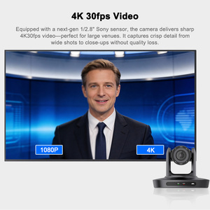 Cámara PTZ 4K con Seguimiento Automático por IA, NDI HX2 Free-D, Zoom 20X, USB para LAN PoE, para Reuniones, Conferencias, Transmisión en Vivo, Iglesia - Product Image 3