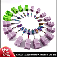 Embouts de perceuse à ongles en alliage électroplaqué, têtes de polissage plaquées or et colorées, outils de manucure électriques