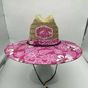 Sombreros de Paja de Salvavidas Naturales para el Verano, con Logotipo Personalizado, Sombrero de Paja Panamá para Surf, Safari y Playa, Venta al Por Mayor - Product Image 2