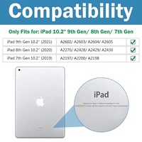 Protection d'écran en verre trempé pour iPad 9e/8e/7e génération 10,2 pouces (2021/2020/2019) – Anti-rayures, installation sans bulles, verre transparent