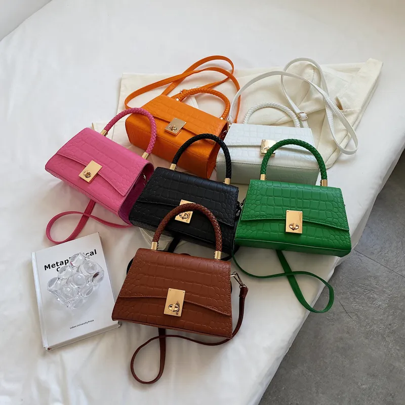 simple Leather Luxury Womens handbag Chain single shoulder Women's small cross-body fashion new small bag