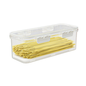 Transparent Sealed Storage Box Rectangle Clip-On Lid Airtight Food Container For Dry Goods And Grains Home Refrigerator Use - Product Image 1